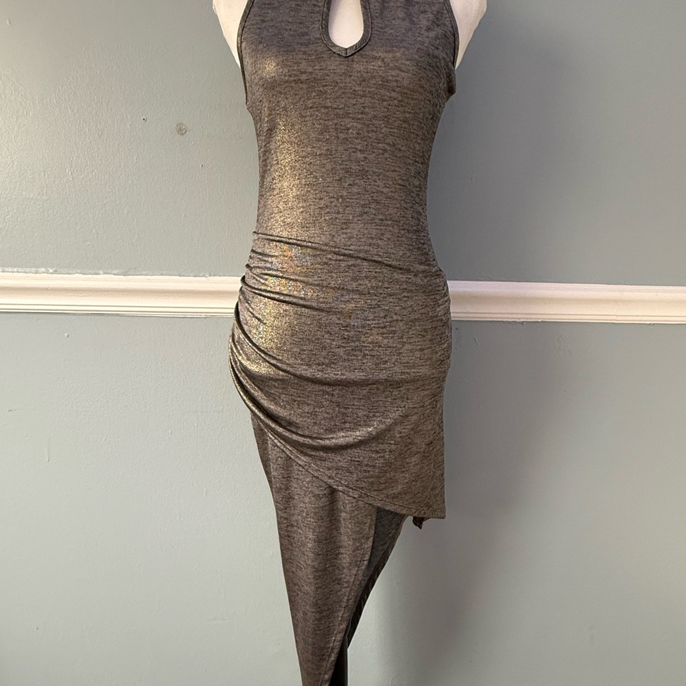 Chic Asymmetrical Gray Dress